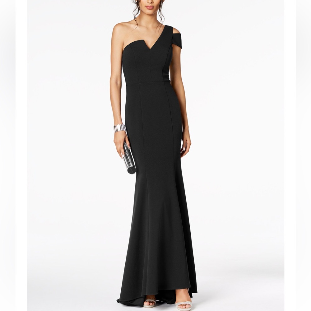 One-Shoulder A-Line Gown